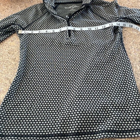 Eddie Bauer Black and White or Gray Pullover Partial Zip Top S - Picture 8 of 17